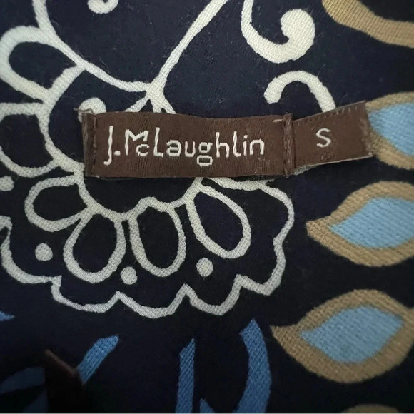 J. McLaughlin Devon Sleeveless Crew Neck Embroidered Bainbridge Dress Paisley - Picture 11 of 13